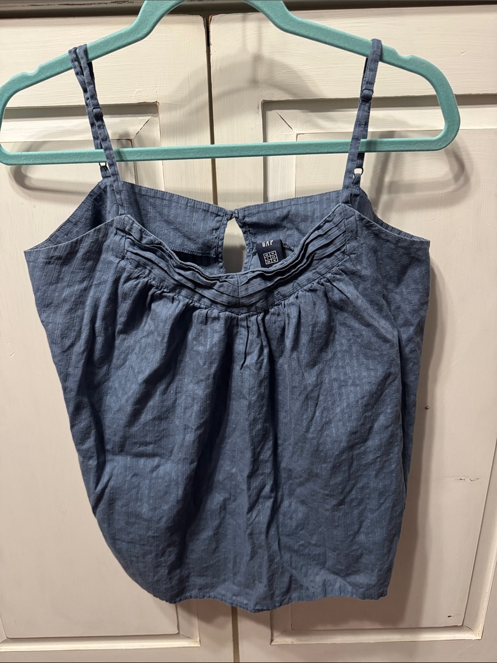 GAP Blue Denim-Look Spaghetti Strap Camisole